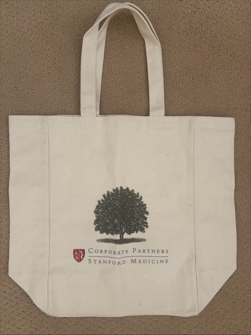 Stanford Medicine | Corporate Partners Cream Canvas Tote